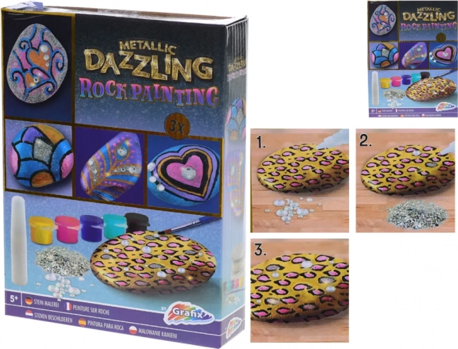 Malen auf Steinen: Metallic Dazzling Set