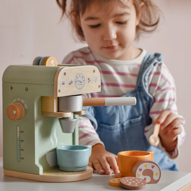Woopie Green Holzspielküche Barista-Set für Kinder