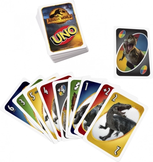 Klassisches UNO mit Dinosaurier-Thema