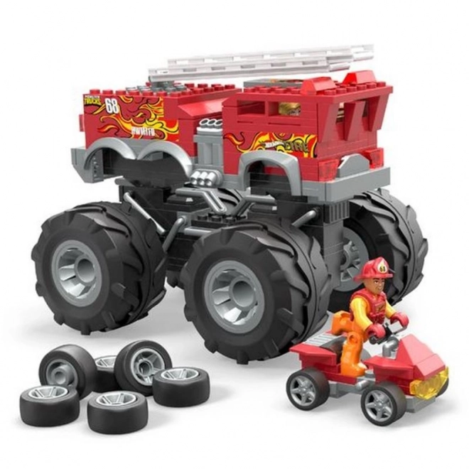 Mega Hot Wheels 5-Alarm Monster Truck & All-Terrain-Vehicle Bauset