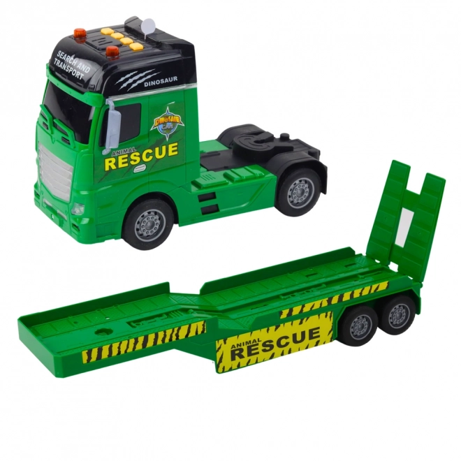 Rettungsset mit LKW, Hubschrauber und Dinosaurier
