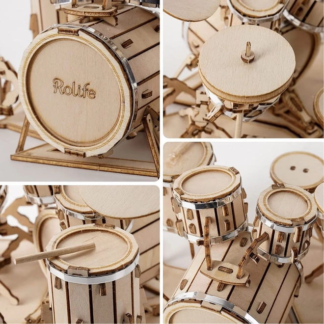 RoboTime 3D Holzpuzzle Schlagzeug