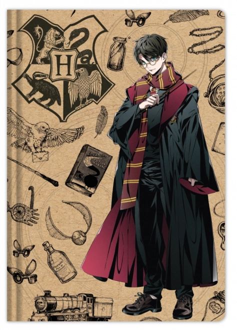 Harry Potter Notizblock mit Stift Navy & Gold