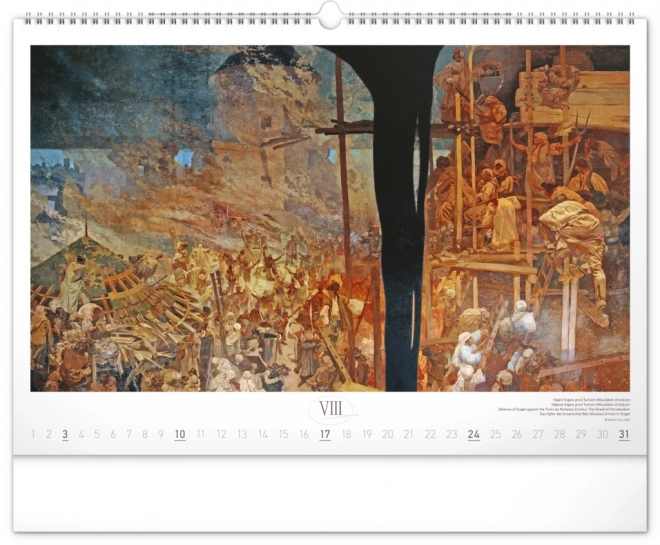 Notique Wandkalender Slawische Epoche – Alfons Mucha 2025