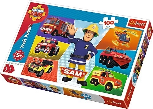 Puzzle 100 Teile - Feuerwehrauto Sam