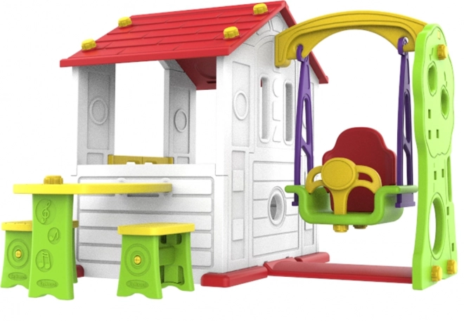 Gartenhäuschen 3 in 1 für Kinder Rotes Dach