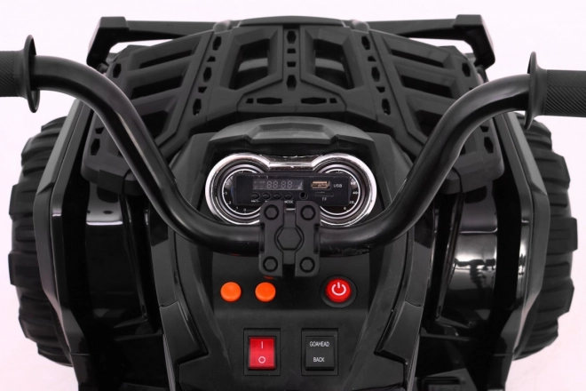 Quad ATV 2,4GHz mit Batterie für Kinder schwarz + Fernbedienung + EVA-Räder + Radio MP3 + sanfter Start