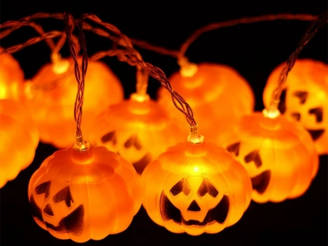 Halloween Kürbis LED Lichterkette 200cm