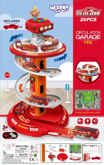 Drehbare Feuerwehr-Garage mit Mehrstöckiger Spirale