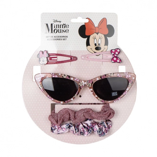 Minnie Set Sonnenbrille, Haarspangen und Haarbänder