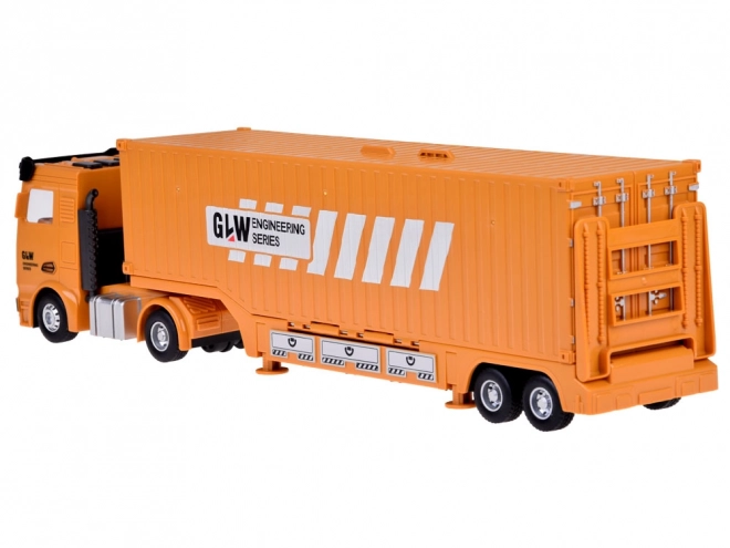 Interaktives Schwerlastwagen-Set mit Kran und Gabelstapler