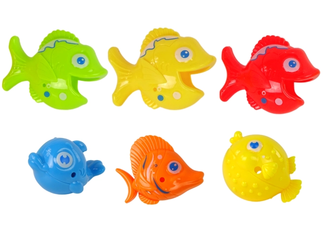 Bunte Fische und Krokodil