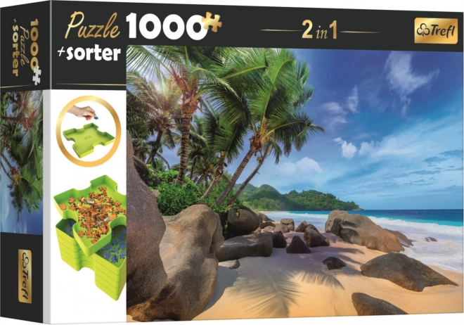 Exotischer Strand Puzzle mit Sortierer 1000 Teile