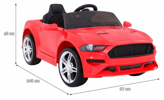 GT Sportwagen auf Batterie für Kinder Rot + Fernbedienung + langsamer Start + Gepäckträger + MP3 LED