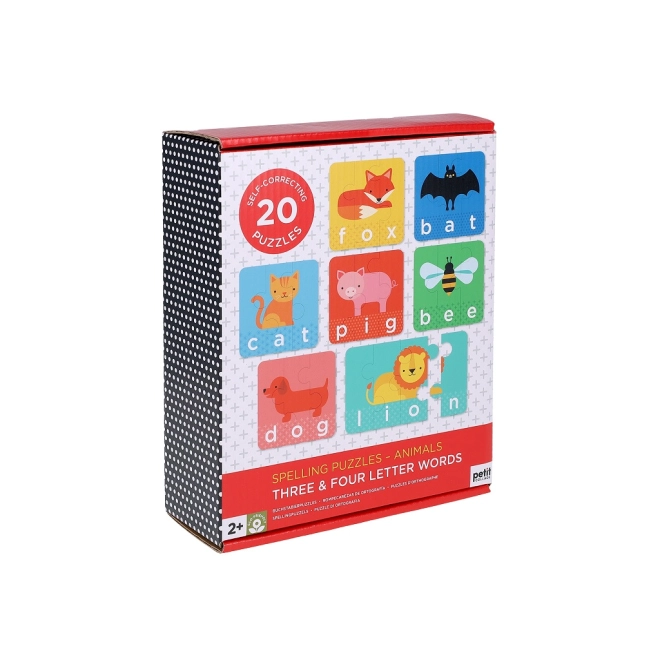 20 selbstkontrollierende Tierpuzzles
