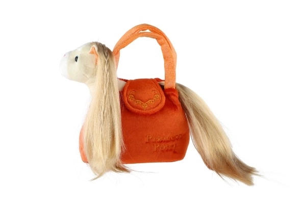 Einhorn in Handtasche Plüsch Orange