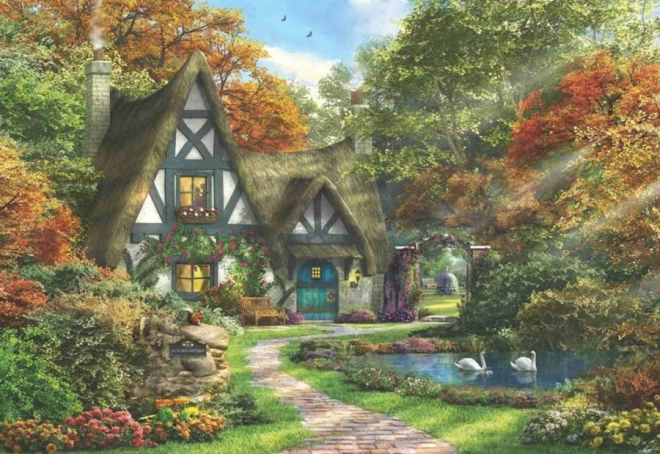 Puzzle Herbstliche Hütte 2000 Teile