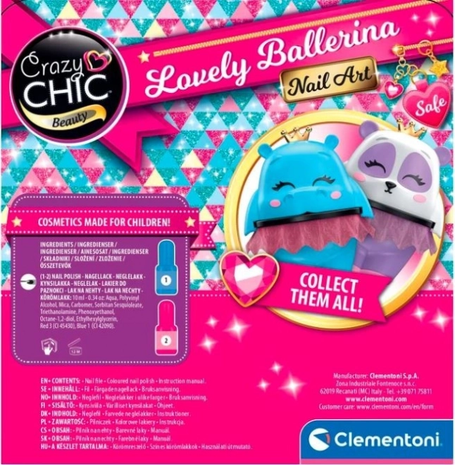 Clementoni Crazy Chic Niedliches Ballerina Nagelset