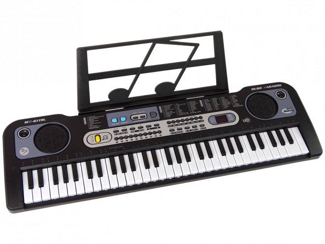 Keyboard mit Mikrofon Musikinstrument Schwarz