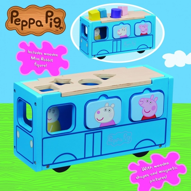 Prasátko Peppa Holz-Puzzle Schulbus