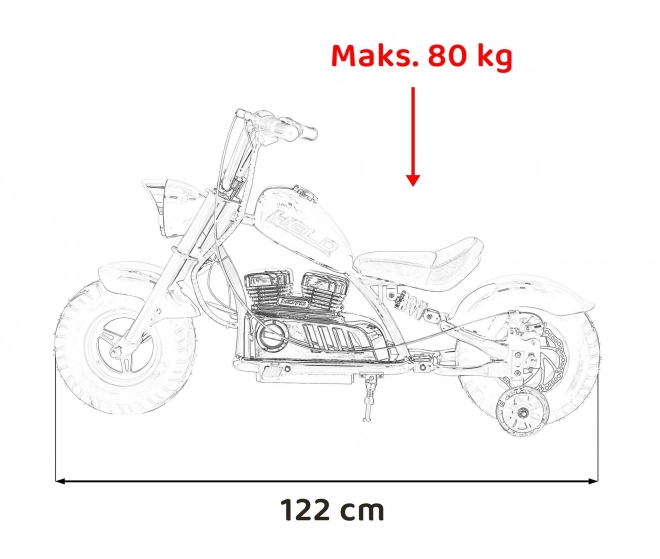 Motorrad Chopper Warrior Grau