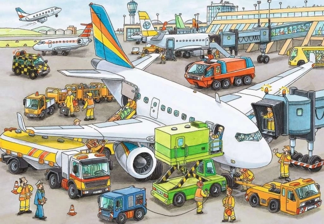 Ravensburger Puzzle Hektischer Flughafen 35 Teile