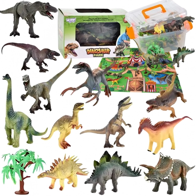 Woopie Dinosaurierpark Set Figuren mit Spielmatte und Zubehör