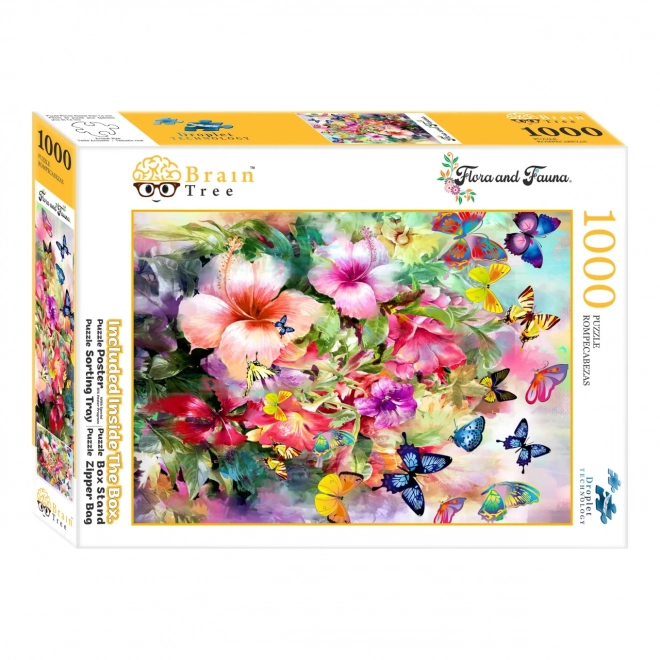 Puzzle Blumen und Schmetterlinge 1000 Teile