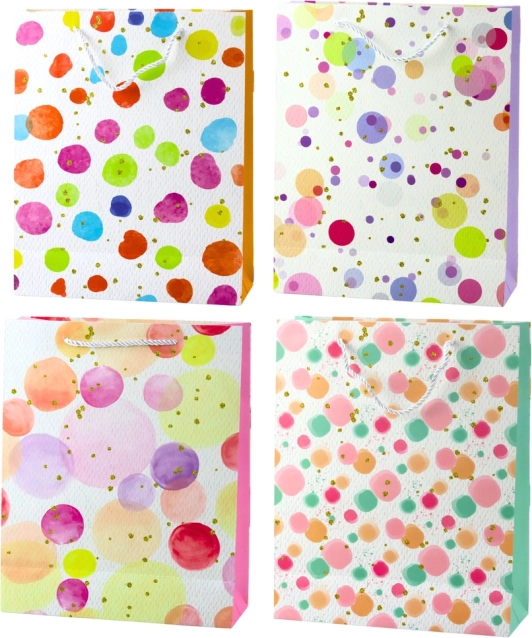 Geschenktasche Aquarell Punkte Pastell