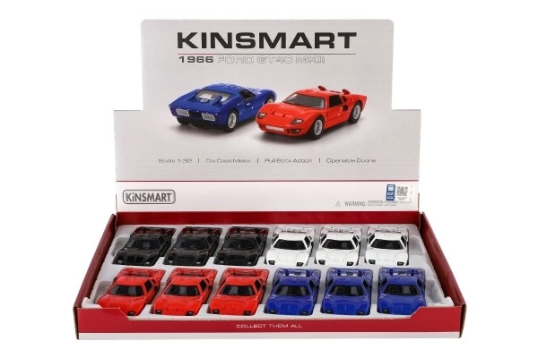 Auto Kinsmart Ford GT40 MKII Metall/Plastik 13cm 4 Farben Rückziehmechanismus