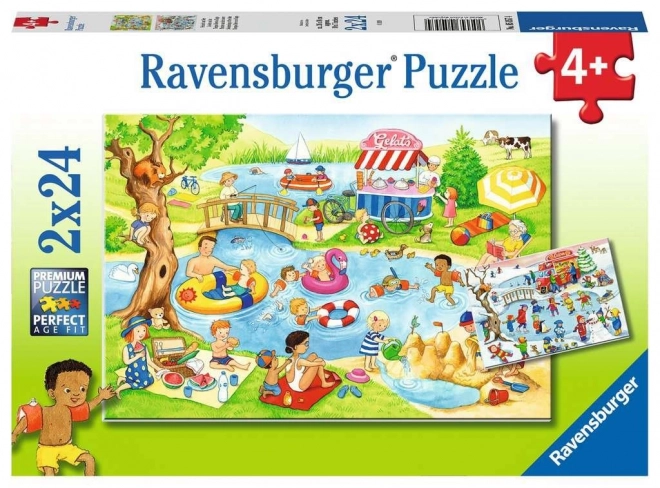 Ravensburger Puzzle Teichspaß 2x24 Teile