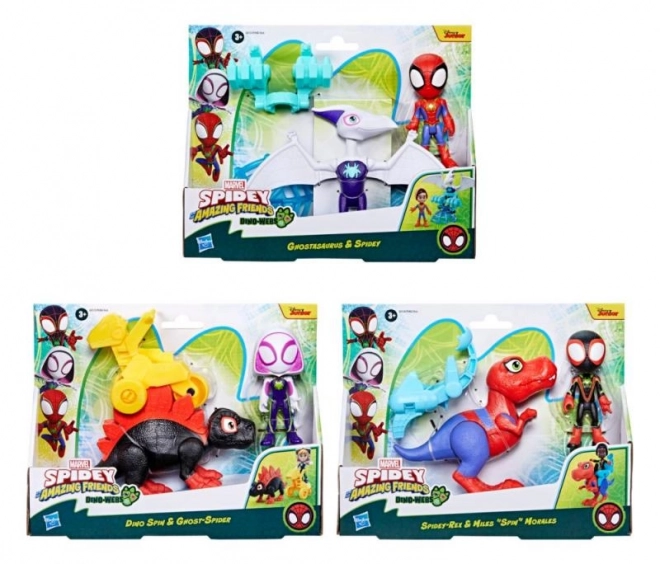 Spider-Man Spidey und Seine Fantastischen Freunde Figur mit Dinosaurier und Zubehör