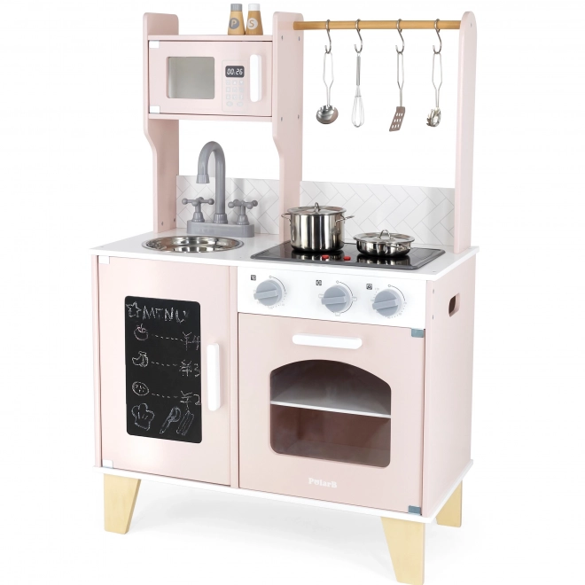 Viga Polarb Holzspielküche mit Licht und Sound + Zubehör