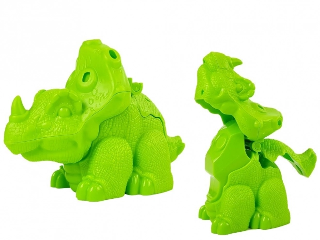 Knetset Dinosaurier Eier mit Formen 12-teilig 4 Farben