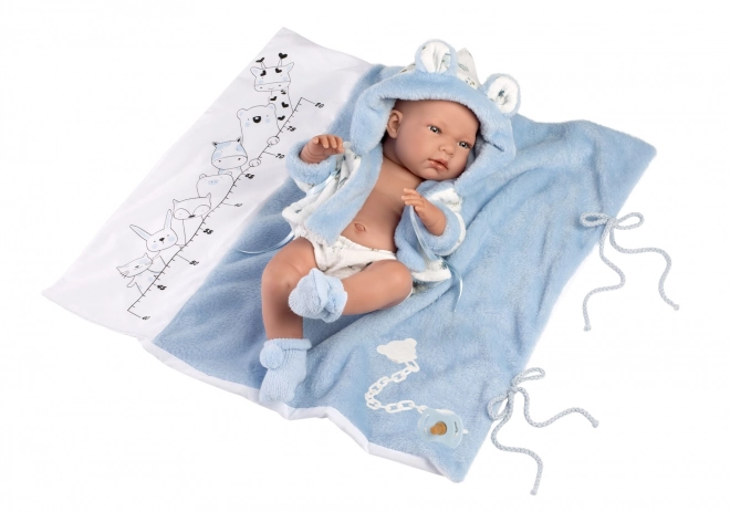 Realistische Babypuppe Junge mit Ganzkörper aus Vinyl – 40 cm