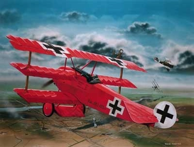 Getreue Darstellung eines historischen Flugzeugs