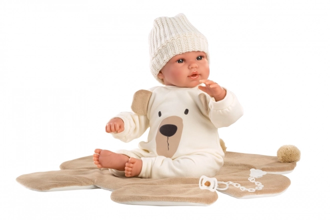 Llorens Neugeborenes - Realistische Babypuppe mit Geräuschen und Weichem Stoffkörper - 36 cm