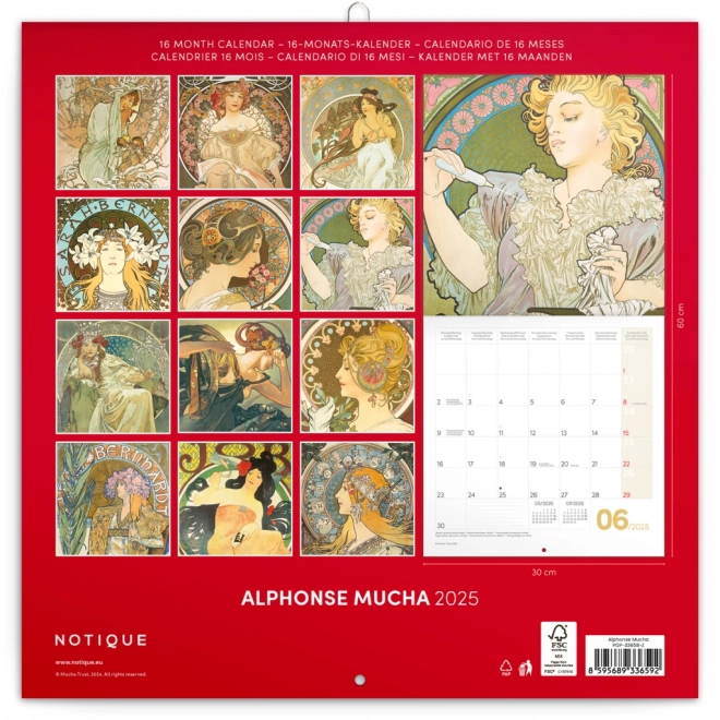 Notizkalender Alfons Mucha 2025