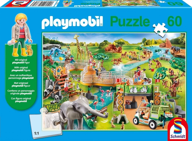 Playmobil Zoo Puzzle mit Figur - 60 Teile