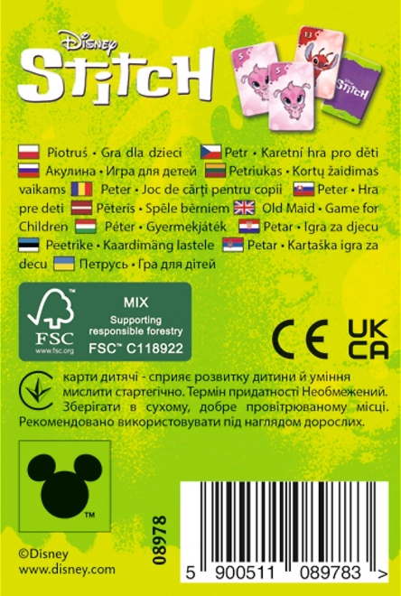 Cerný Petr Spielkarten STITCH