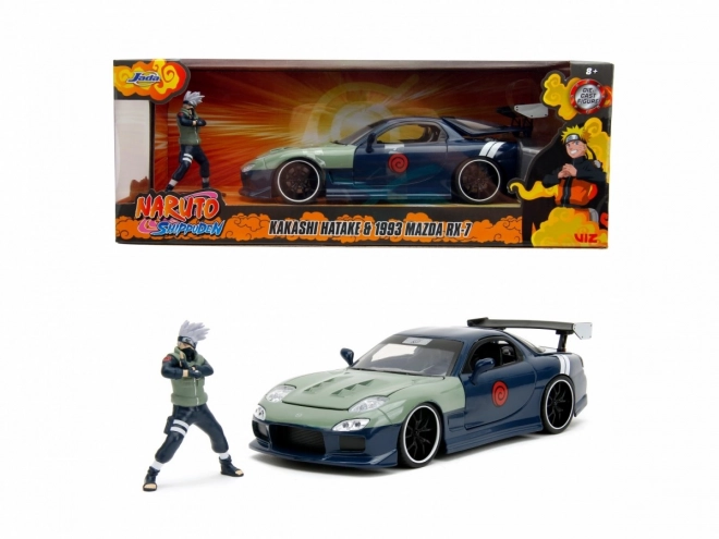 Mazda RX-7 1993 mit Naruto Figur im Maßstab 1:24 von Jada Toys