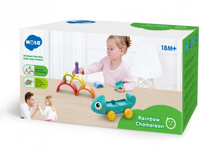 Regenbogen Chamäleon Montessori Puzzle 18m+