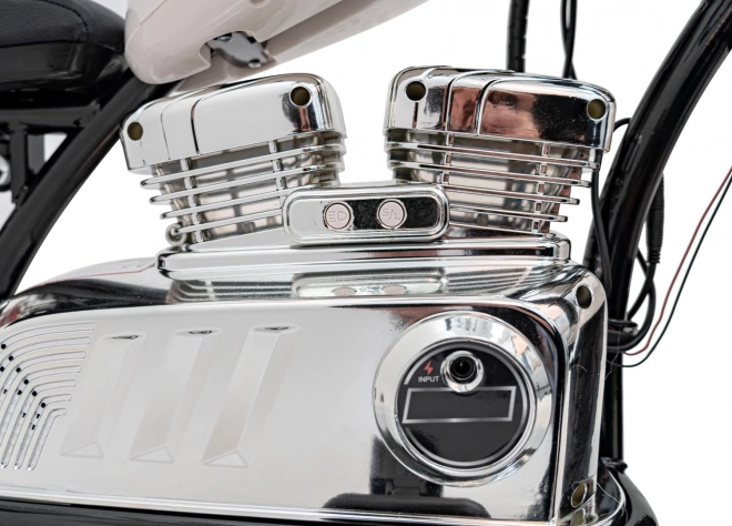 Motorrad Chopper Warrior Weiß