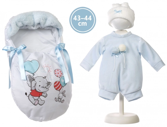 Bekleidungsset für Puppe NEW BORN 43-44 cm