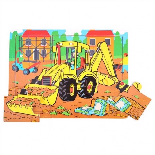 Bigjigs Toys Holzpuzzle Bagger