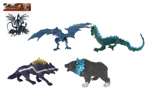 Fantastische Tierfiguren Drache & Werwolf Set