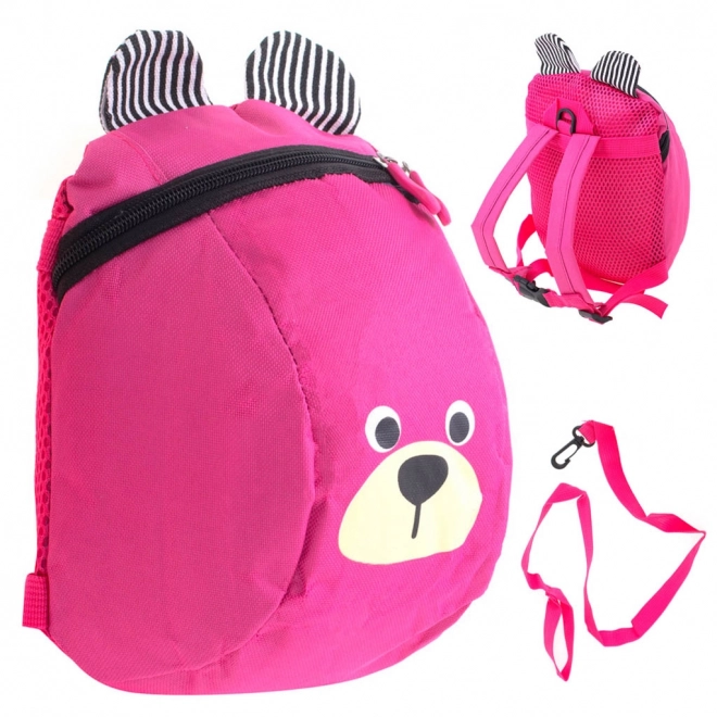 Rucksack für Kleinkinder Bären-Design in Rosa