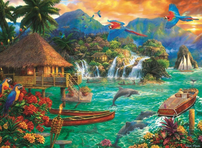 Puzzle Leben auf der Insel 3000 Teile