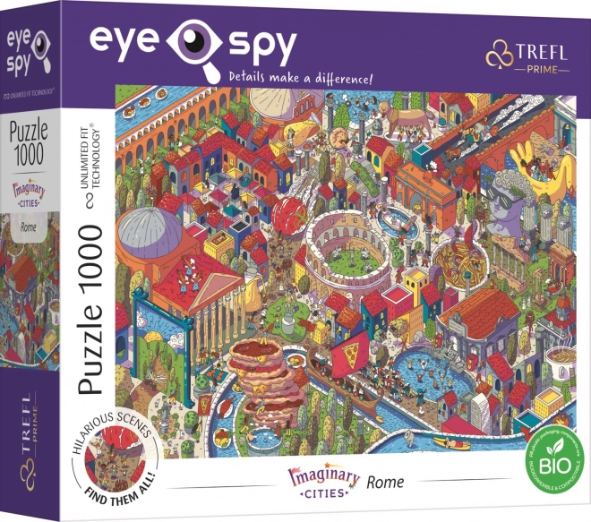 Trefl Puzzle UFT Eye-Spy Imaginary Cities Rom Italien 1000 Teile