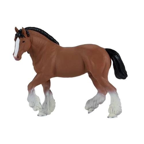 Braunes Mojo Clydesdale Pferd